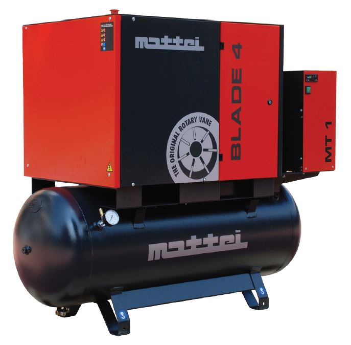 Mattei Blade Series belt drive rotary vane air compressor
